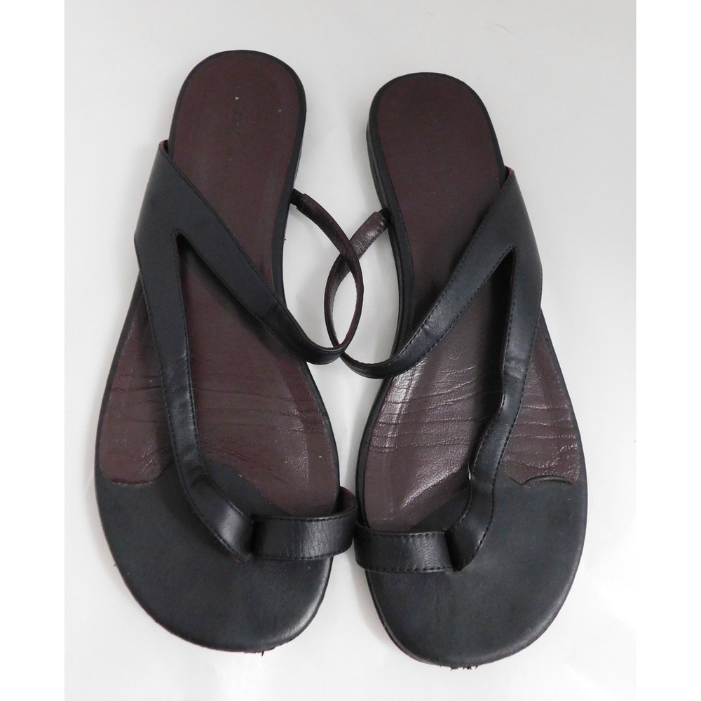 Khaite Aimee Leather Flat Sandals Kitten Toe Ring 38.5